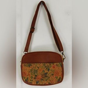 NWT Printed Cork and Vegan Leather Crossbody